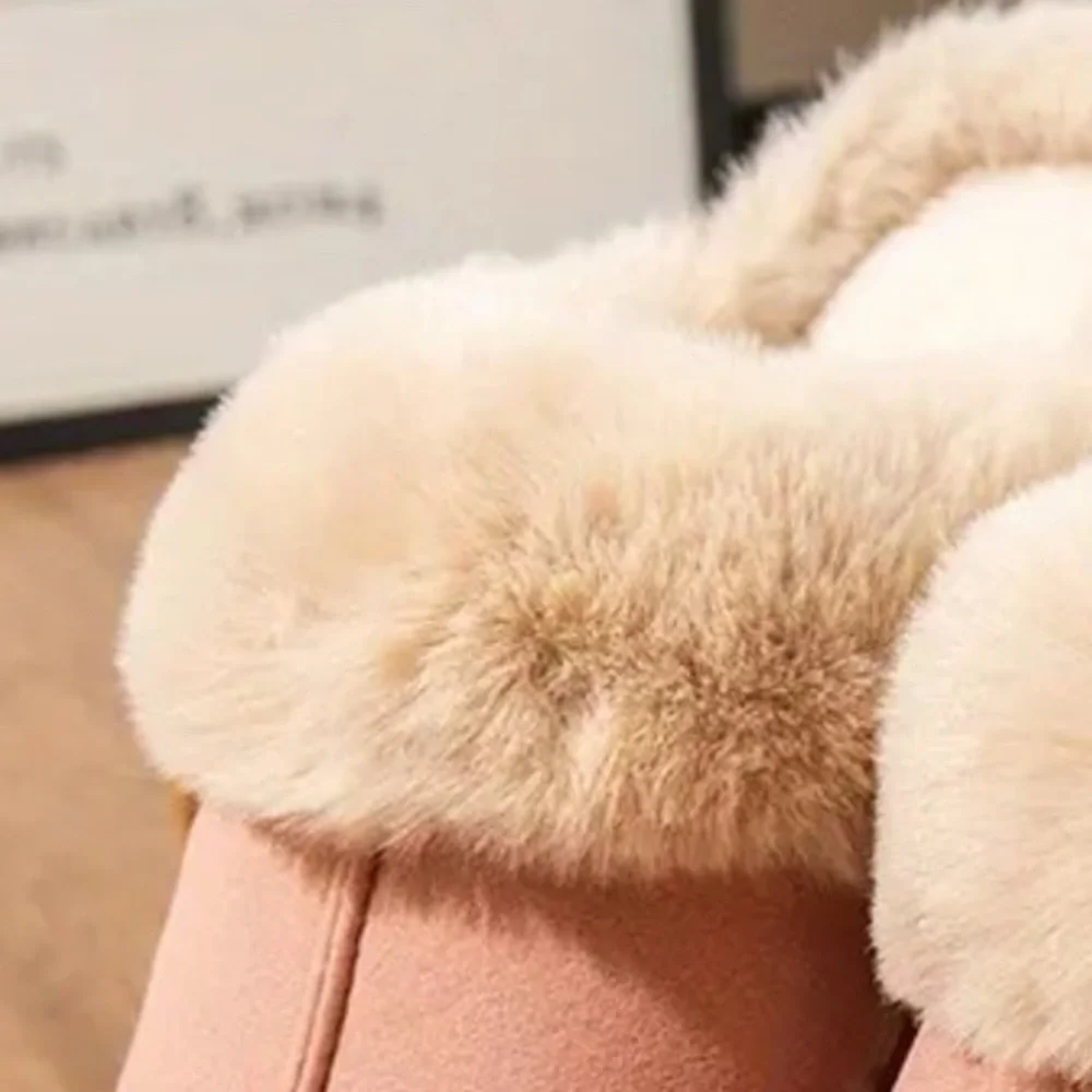 Women's Cream Fur-Lined Slippers Various colors available - Picture 4 of 4